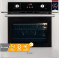 Einbau-Backofen 60 cm, 70L Volumen, 3kW Leistung, Heißluftfunktion, Teleskopauszüge, Automatik-Timer, Doppelte Wärmeschutzverglasung, Kindersicherung, Manuelle Steuerung, Modell BO8810SS